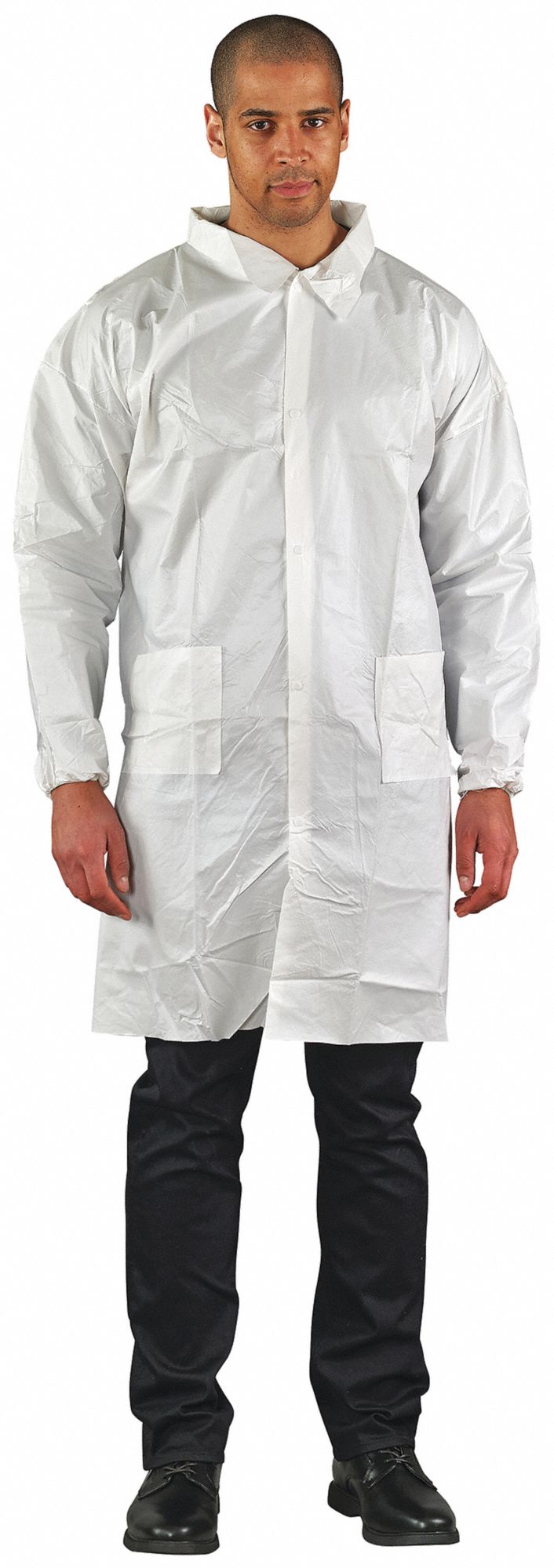 EDGE Disposable Lab Coat, 44" L, 3XL Sz, PK30 491M1567200 Grainger