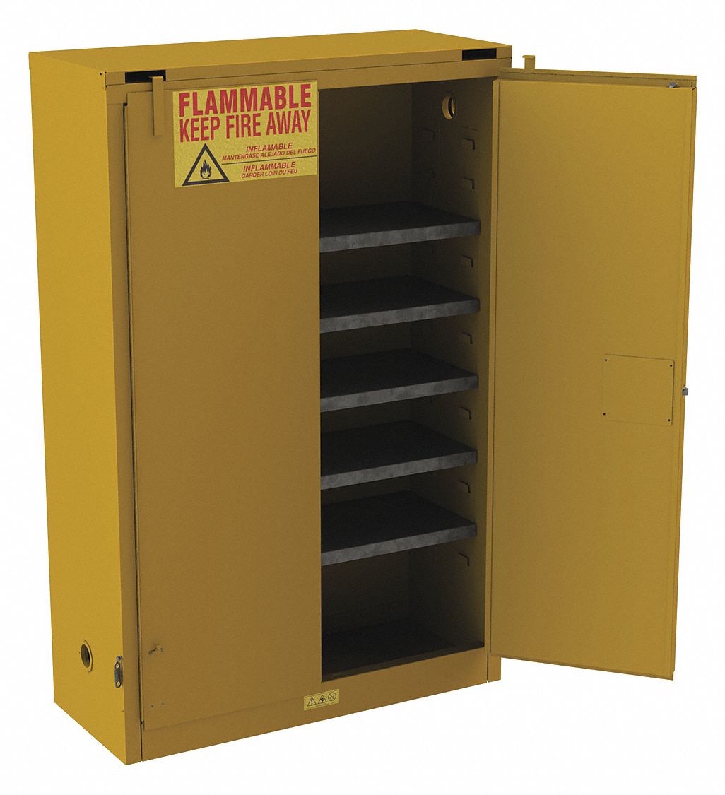 CONDOR FLAMMABLE STORAGE,60 GAL,SELF CLOSE - Flammables Safety Cabinets ...