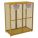 GAS CYLINDER CABINET FOR COMPRESSED/LIQUID PROPANE GAS, 18 VERTICAL CYLINDERS, STEEL, YELLOW