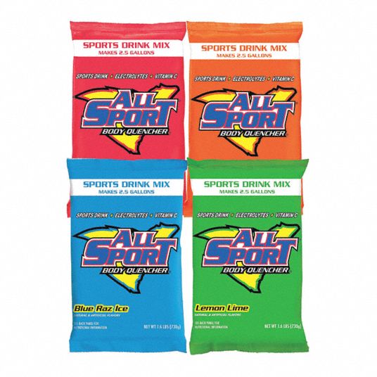 ALL SPORT, Regular, 2.5 gal Yield per Unit, Sports Drink Mix -  491N06