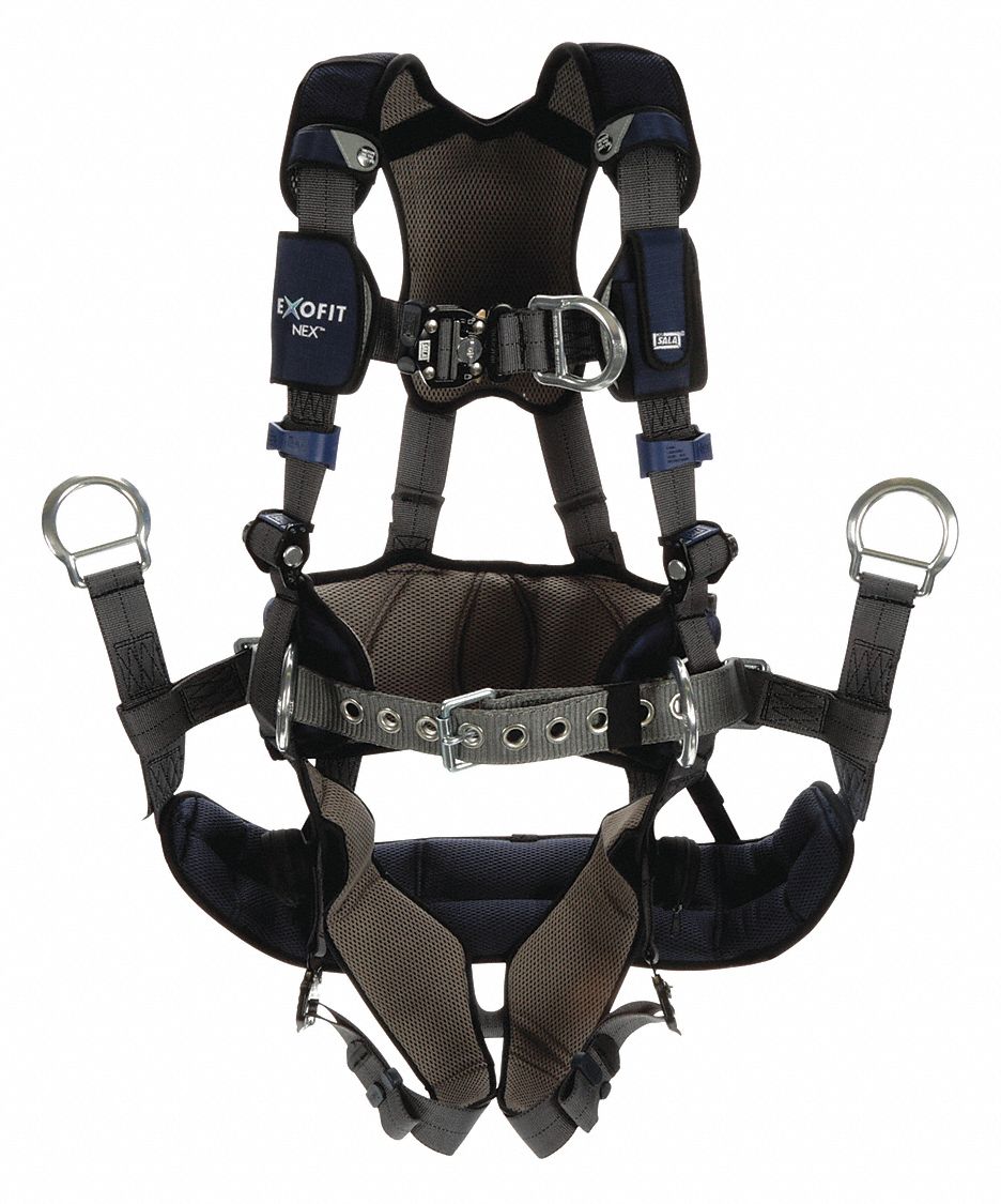 3M DBISALA Full Body Harness, 420 lb, Gray M 491P631140170 Grainger