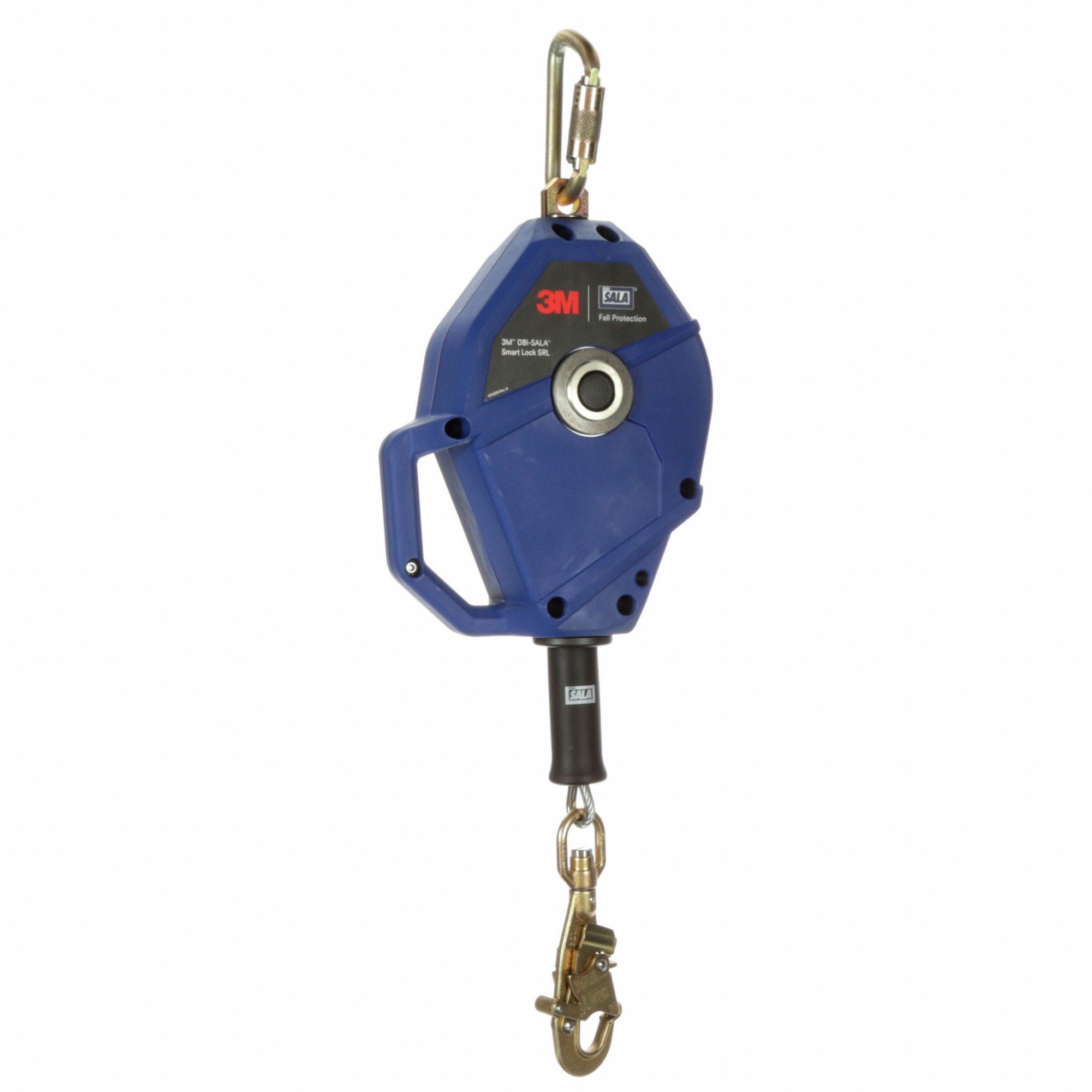 SELF-RETRACTING LIFELINE, CSA Z259.2.2, 1 LEG, VIS LOAD, 420-LB WEIGHT CAPACITY, BLUE, GLASS/NYLON