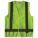 SAFETY VEST, ANSI CLASS 2, M, LIME, SOLID POLYESTER, HOOK & LOOP, SINGLE STRIPE