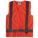 HI-VIS VEST, ANSI CLASS 2, XS, ORANGE, POLYESTER MESH, HOOK & LOOP, SINGLE STRIPE