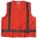 HI-VIS VEST, ANSI CLASS 2, 2XL, ORANGE, POLYESTER MESH, HOOK & LOOP, SINGLE STRIPE