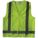 HI-VIS VEST, ANSI CLASS 2, L, LIME, POLYESTER MESH, HOOK & LOOP, SINGLE STRIPE