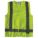 HI-VIS VEST, ANSI CLASS 2, S, LIME, POLYESTER MESH, HOOK & LOOP, SINGLE STRIPE