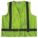 HI-VIS VEST, ANSI CLASS 2, 2XL, LIME, POLYESTER MESH, HOOK & LOOP, SINGLE STRIPE