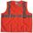 GILET HTE VISIBILITÉ,ANSI CLASSE 2,TG,ORANGE,MAILLE POLYESTER,GLISSIÈRE,BANDE UNIQUE