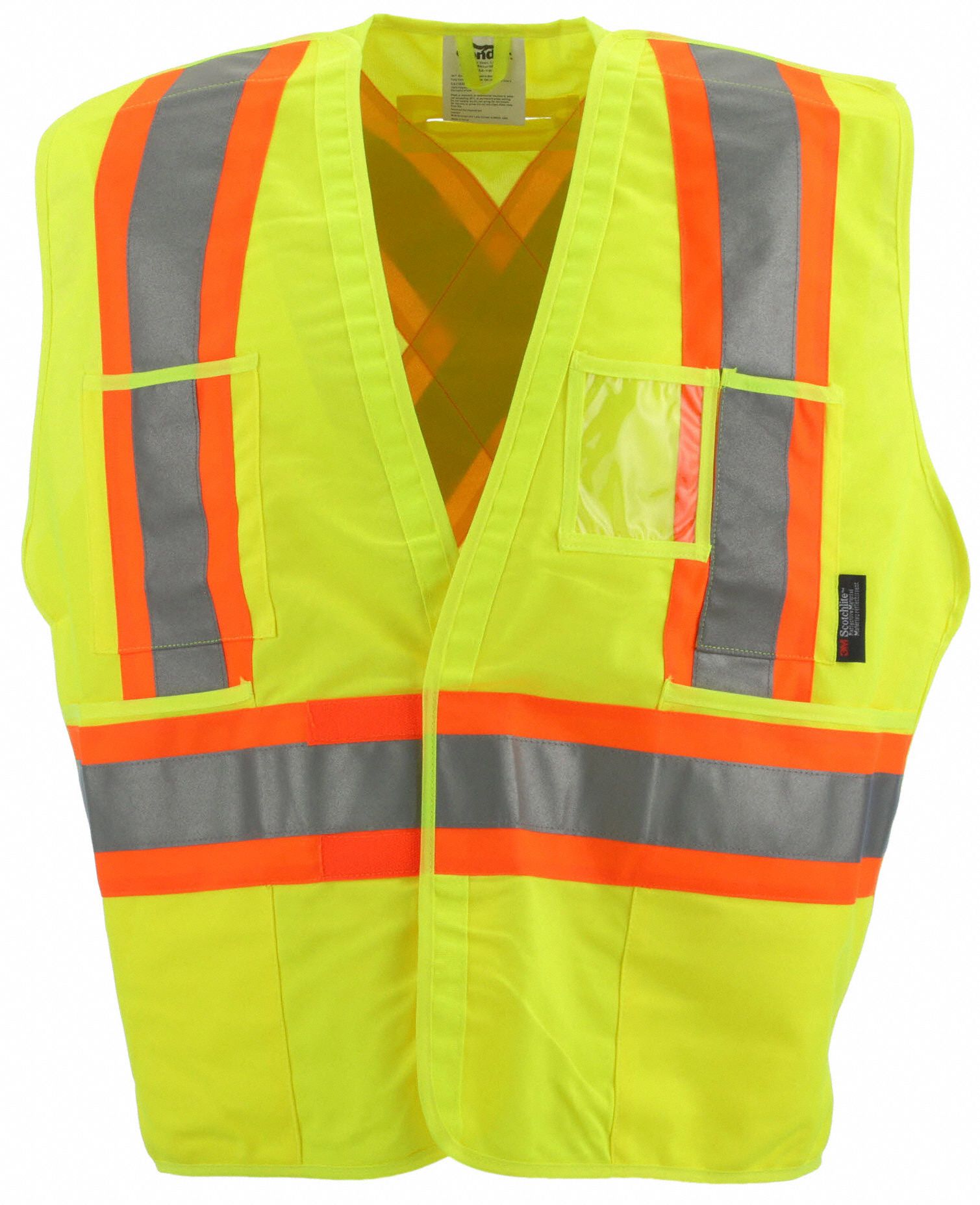 CONDOR HI-VIS VEST, ANSI CLASS 2, L/XL, LIME, SOLID POLYESTER