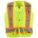 HI-VIS VEST, ANSI CLASS 2, L, LIME, SOLID POLYESTER, SNAPS, CONTRASTING, SINGLE STRIPE