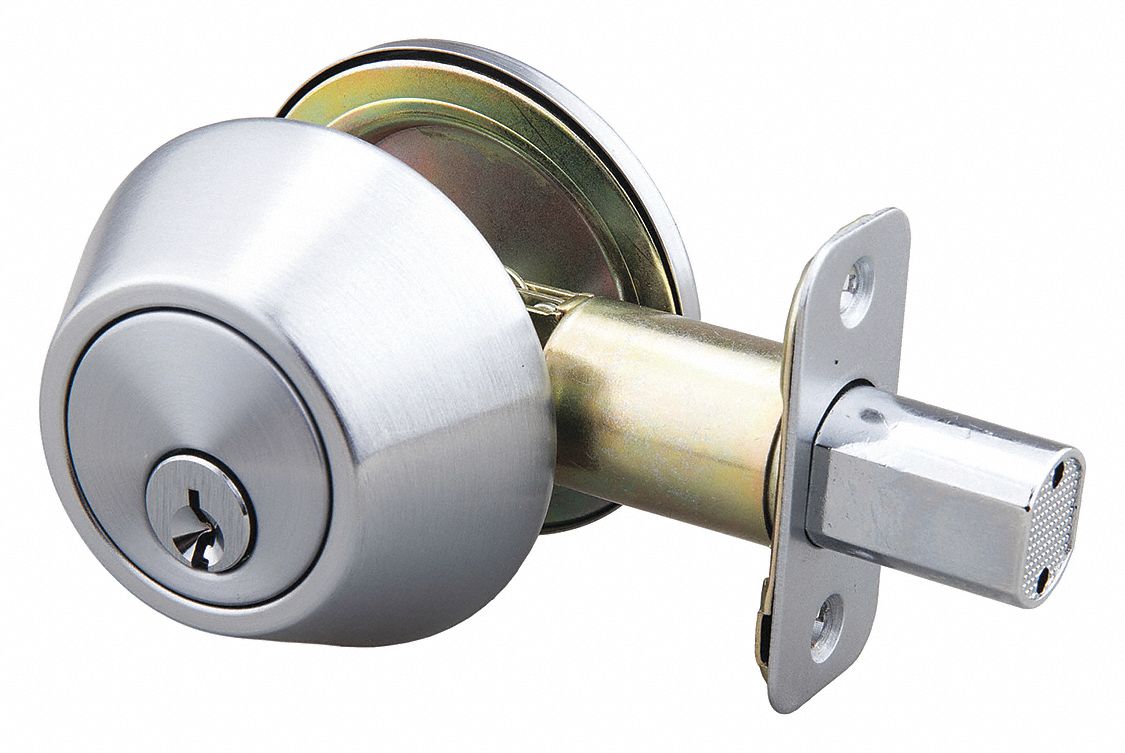 EZ-FLO, Cylindrical, 1 3/4 in Door Thick - Max, Deadbolt