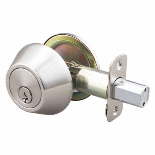 EZ-FLO, Cylindrical, 1 3/4 in Door Thick - Max, Deadbolt Lock - 491T63 ...