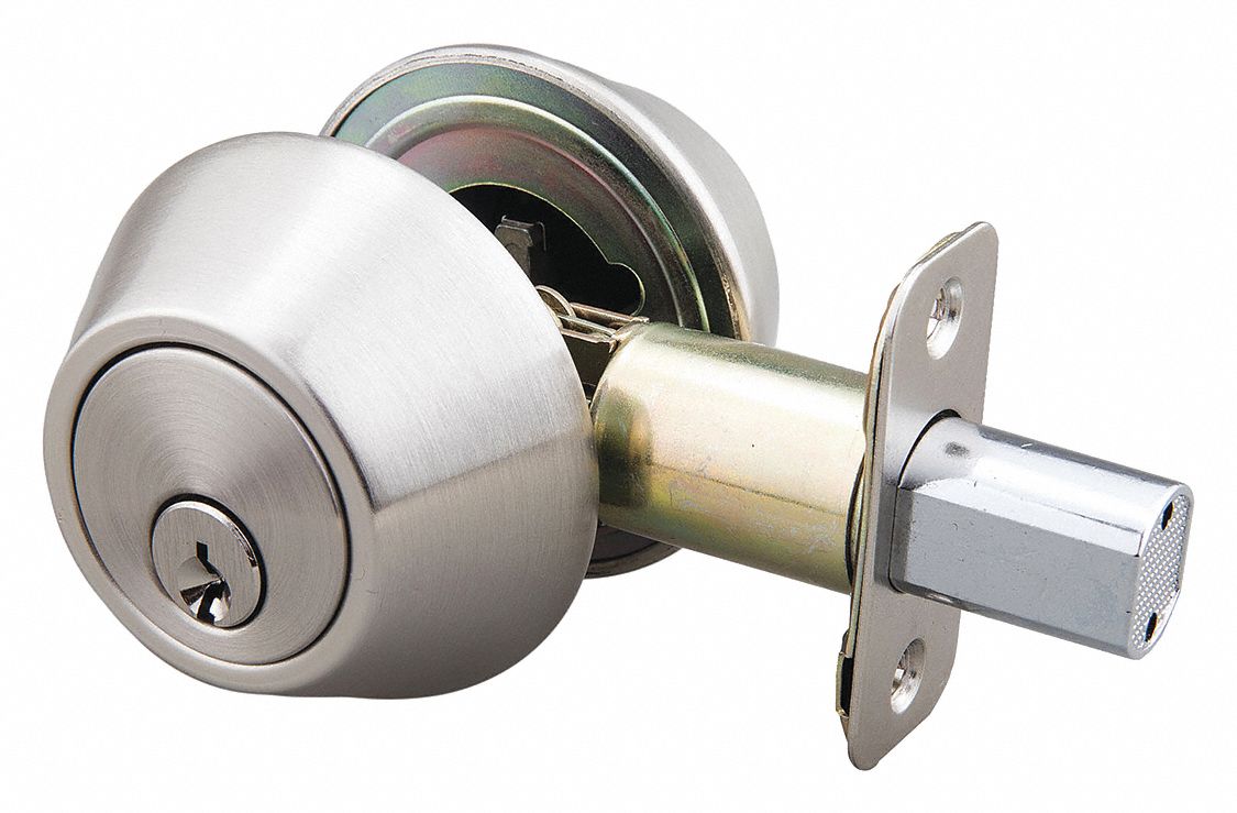 EZ-FLO, Cylindrical, 1 3/4 in Door Thick - Max, Deadbolt