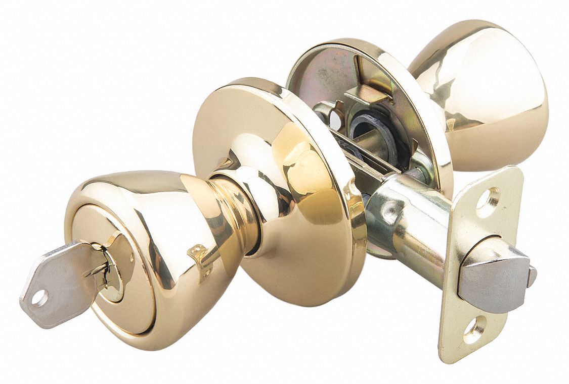 Door Lockset: Office Knob Locksets, Brass