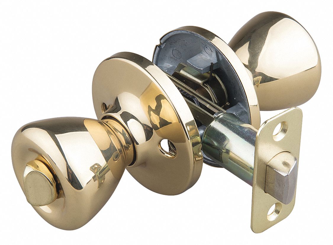 Door Lockset: Privacy Knob Locksets, Brass