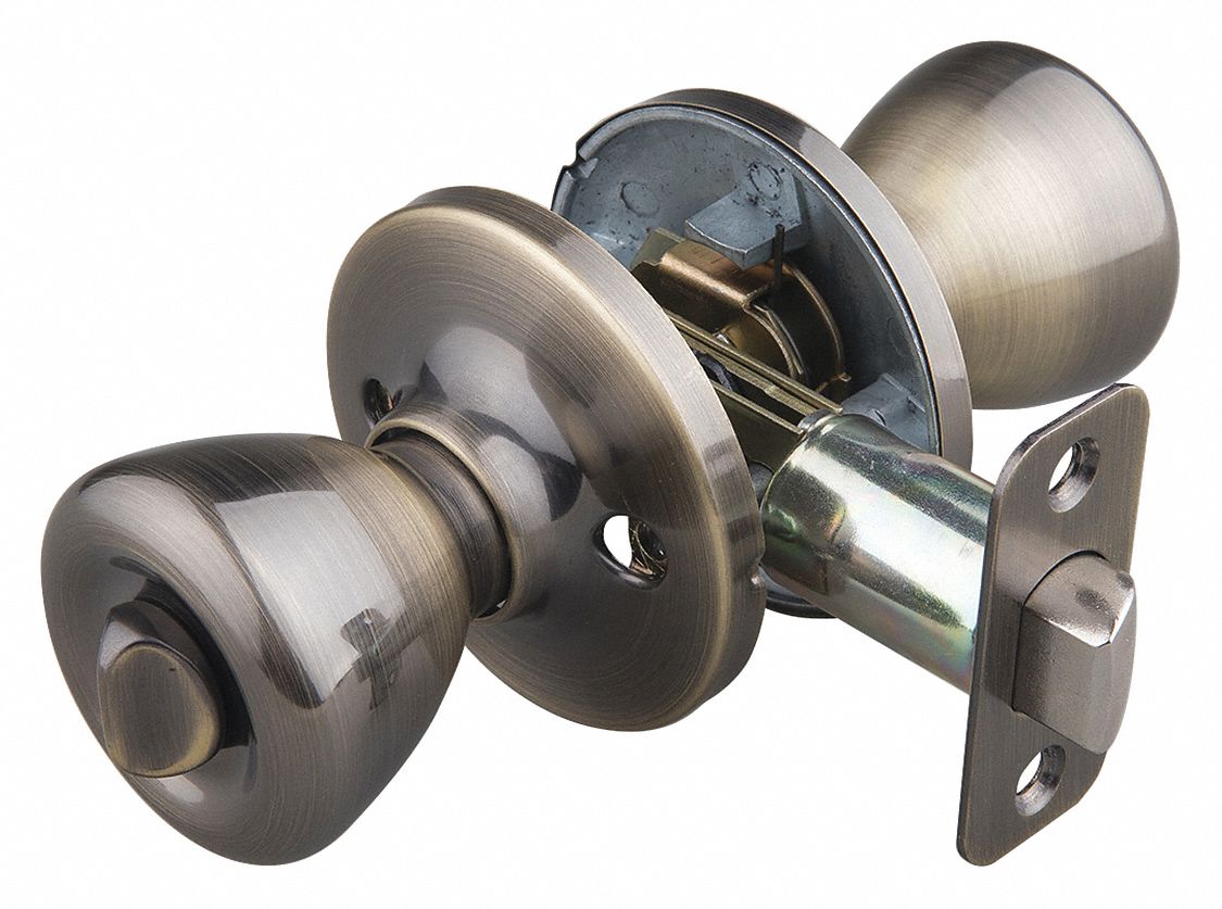 EZ-FLO, Privacy Knob Locksets, Brass, Door Lockset - 491T72