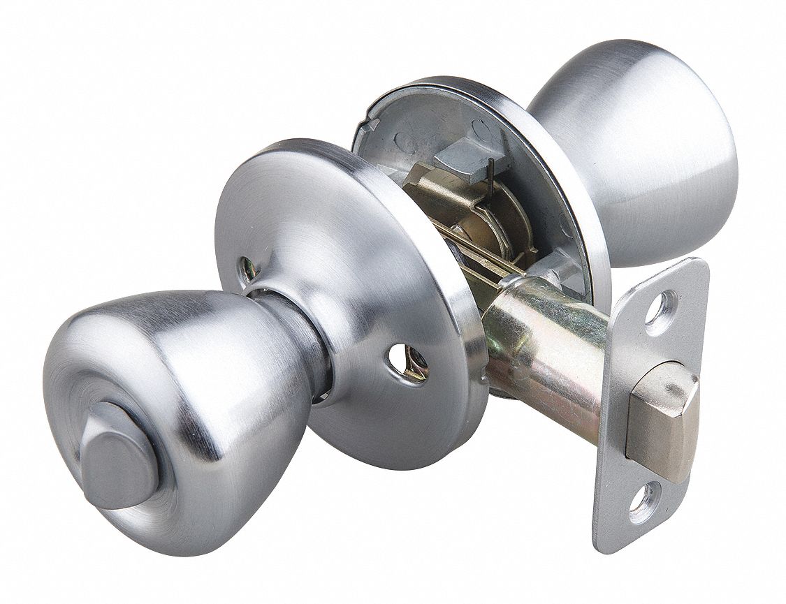 Door Lockset: Privacy Knob Locksets, Chrome