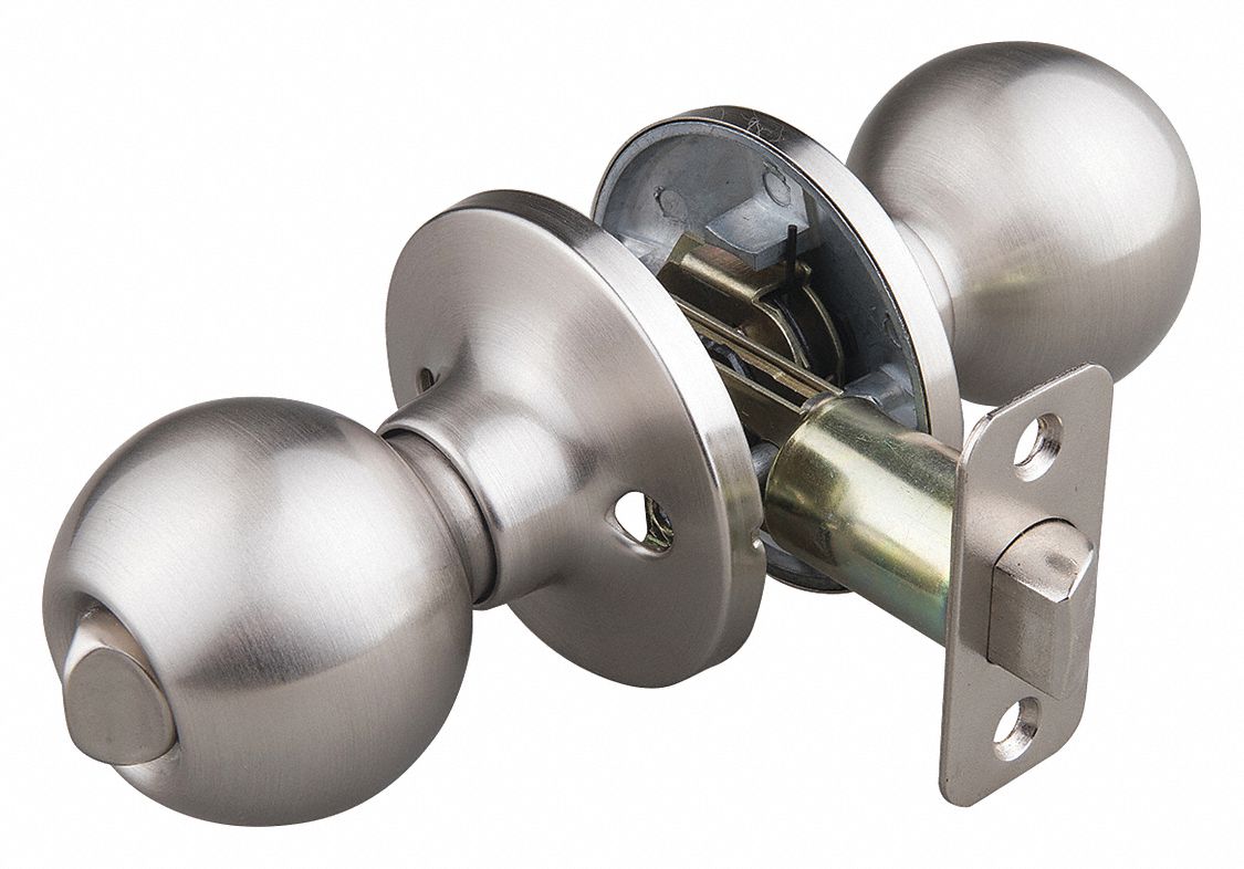 Door Lockset: Privacy Knob Locksets, Nickel