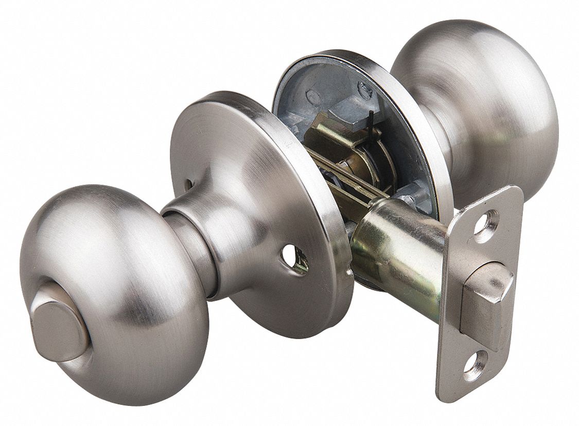 Door Lockset: Privacy Knob Locksets, Nickel