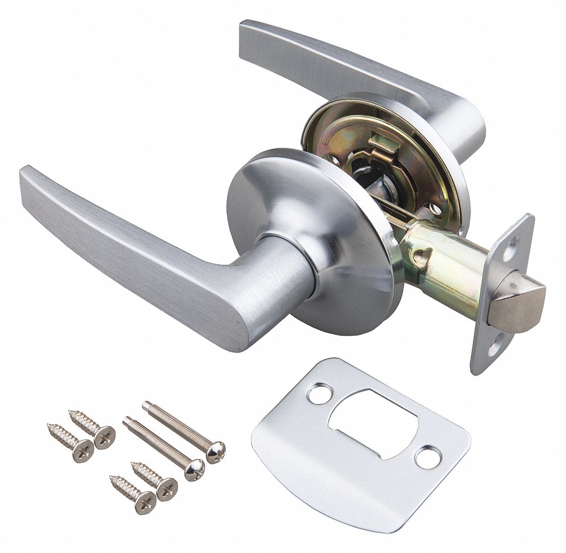 EZFLO Door Lever Lockset, Mechanical, Standard Duty, Different, Satin