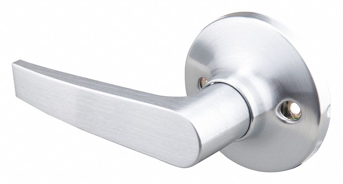 Door Lockset: Dummy Lever Locksets, Chrome, ADA Compliant