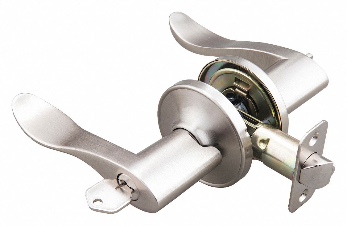 EZFLO Door Lever Lockset, Mechanical, Standard Duty, Keyed Different