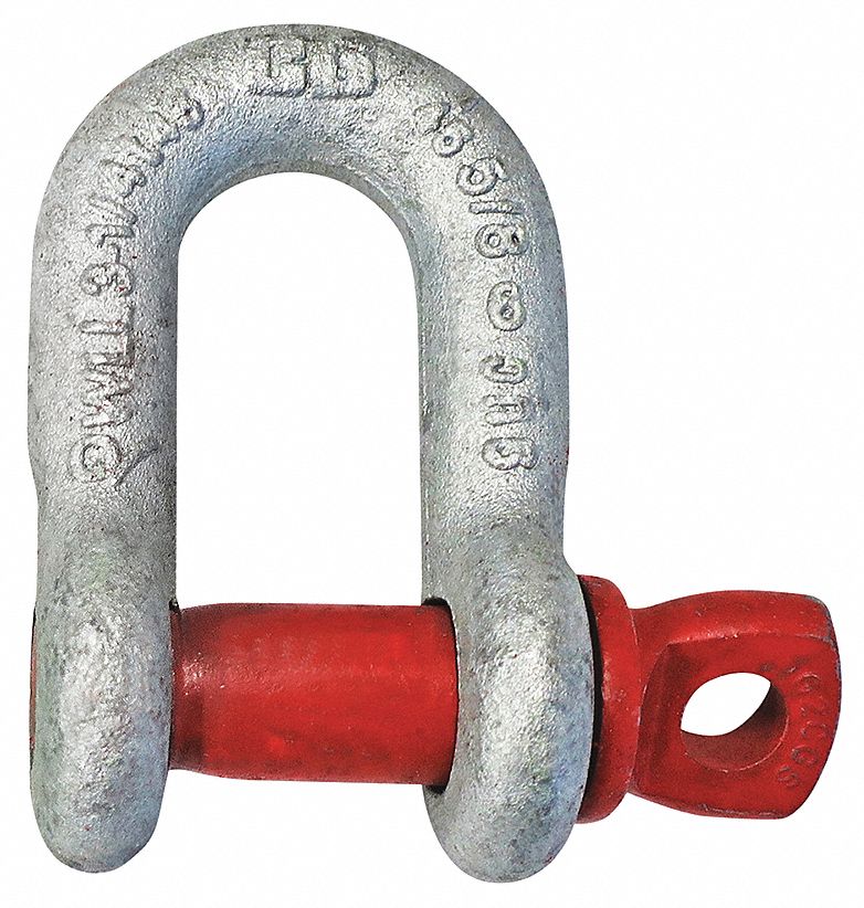 ANCHOR SHACKLE, SCREW PIN, TYPE IVA G210, GALVANIZED, 1.06 X 0.75 IN, BODY 5/8 IN, CARBON/ALY ST