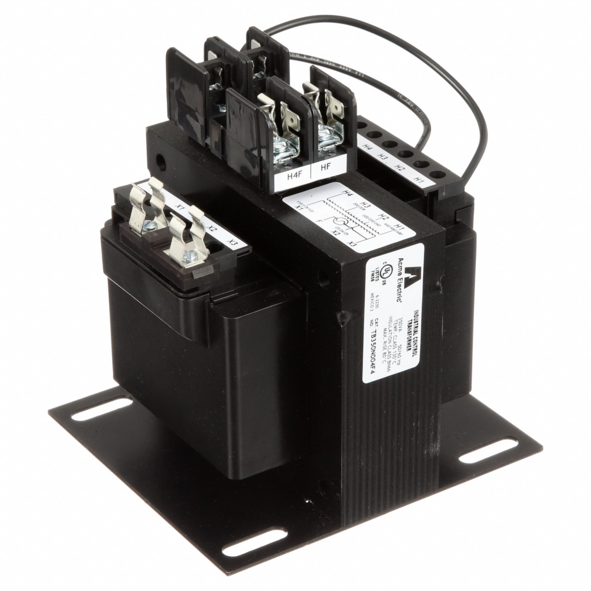 Control Transformer: 208V AC/230V AC/460V AC, 115V AC/24V AC, Plate, 350 VA