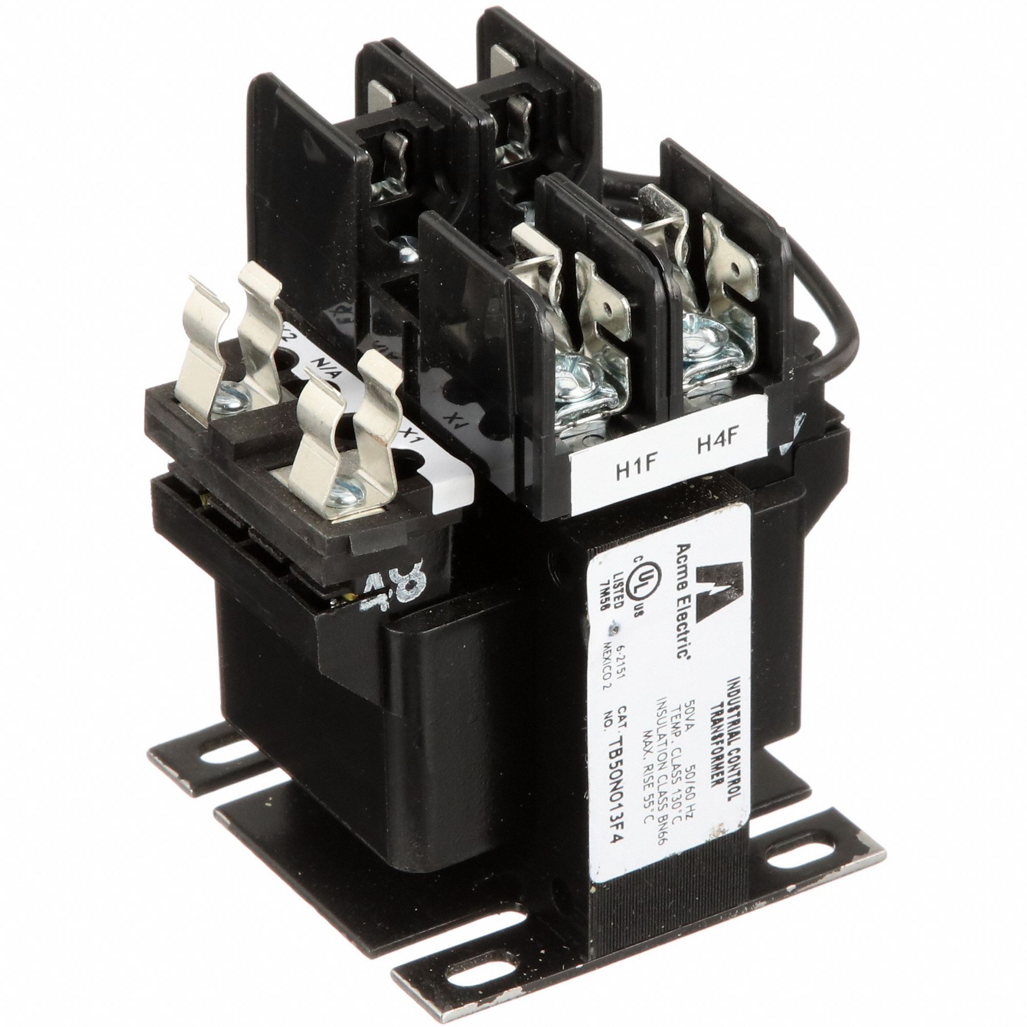 Control Transformer: 240V AC/480V AC, 24V AC, Plate, 50 VA, Primary and Secondary Fuse
