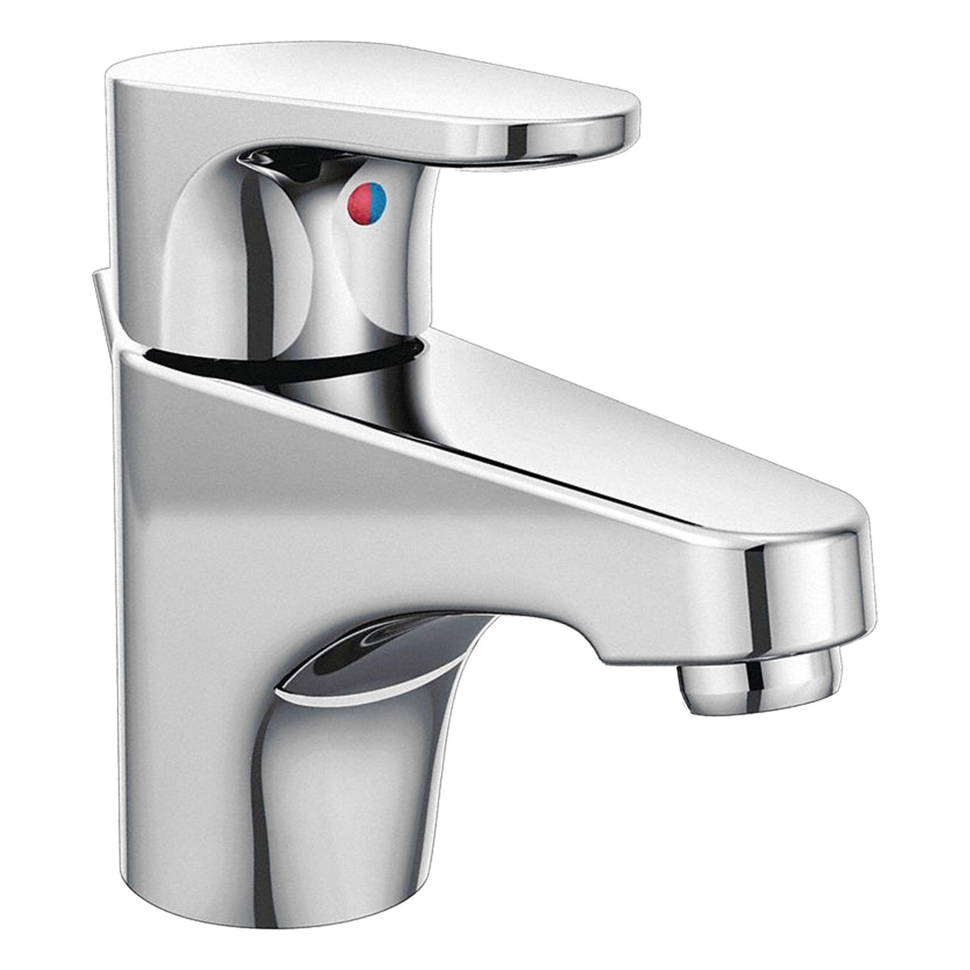 Straight Spout Bathroom Faucet: Edgestone, Brass, Chrome Finish, 1.2 gpm Flow Rate, Single-Post