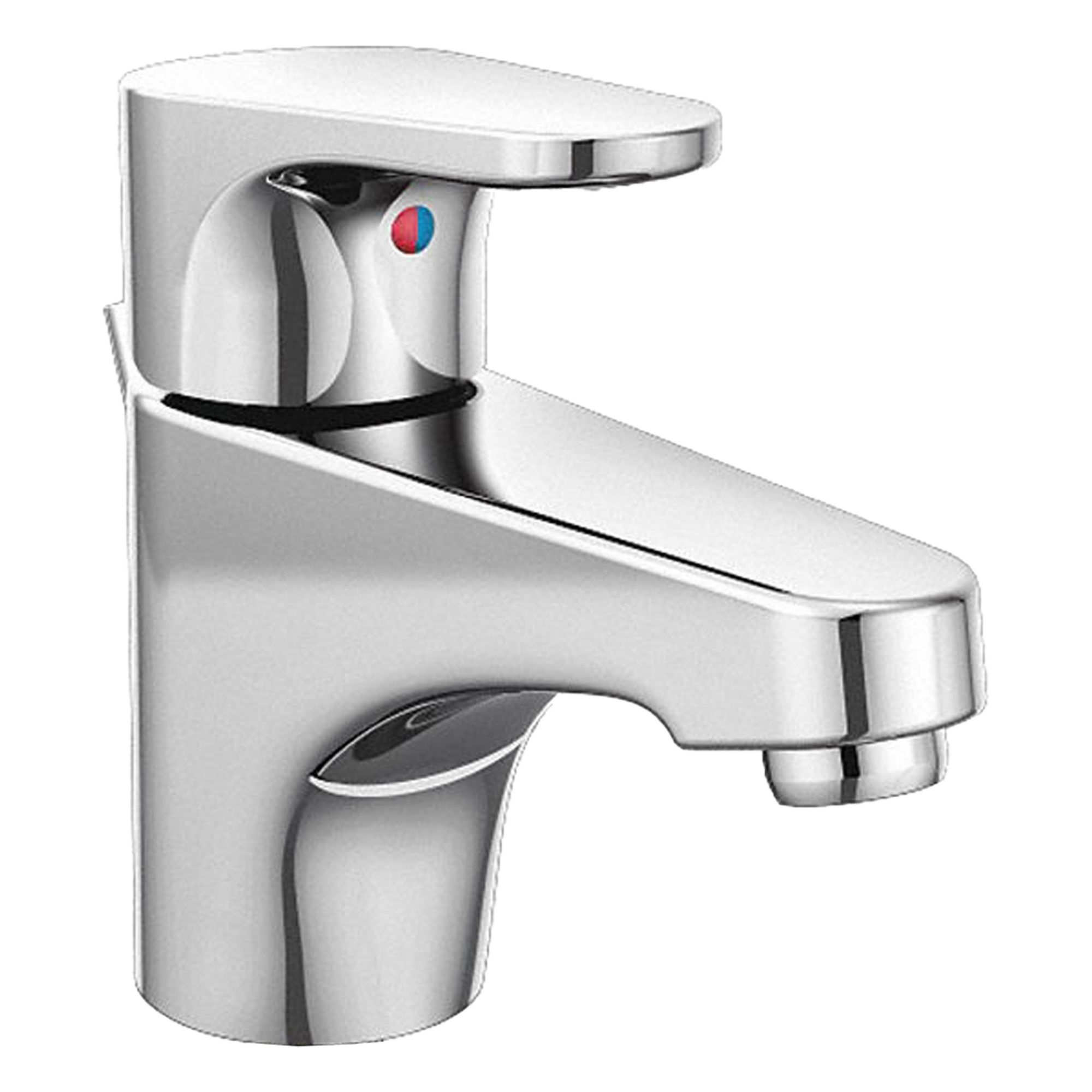 Straight Spout Bathroom Faucet: Edgestone, Brass, Chrome Finish, 1.2 gpm Flow Rate, Single-Post