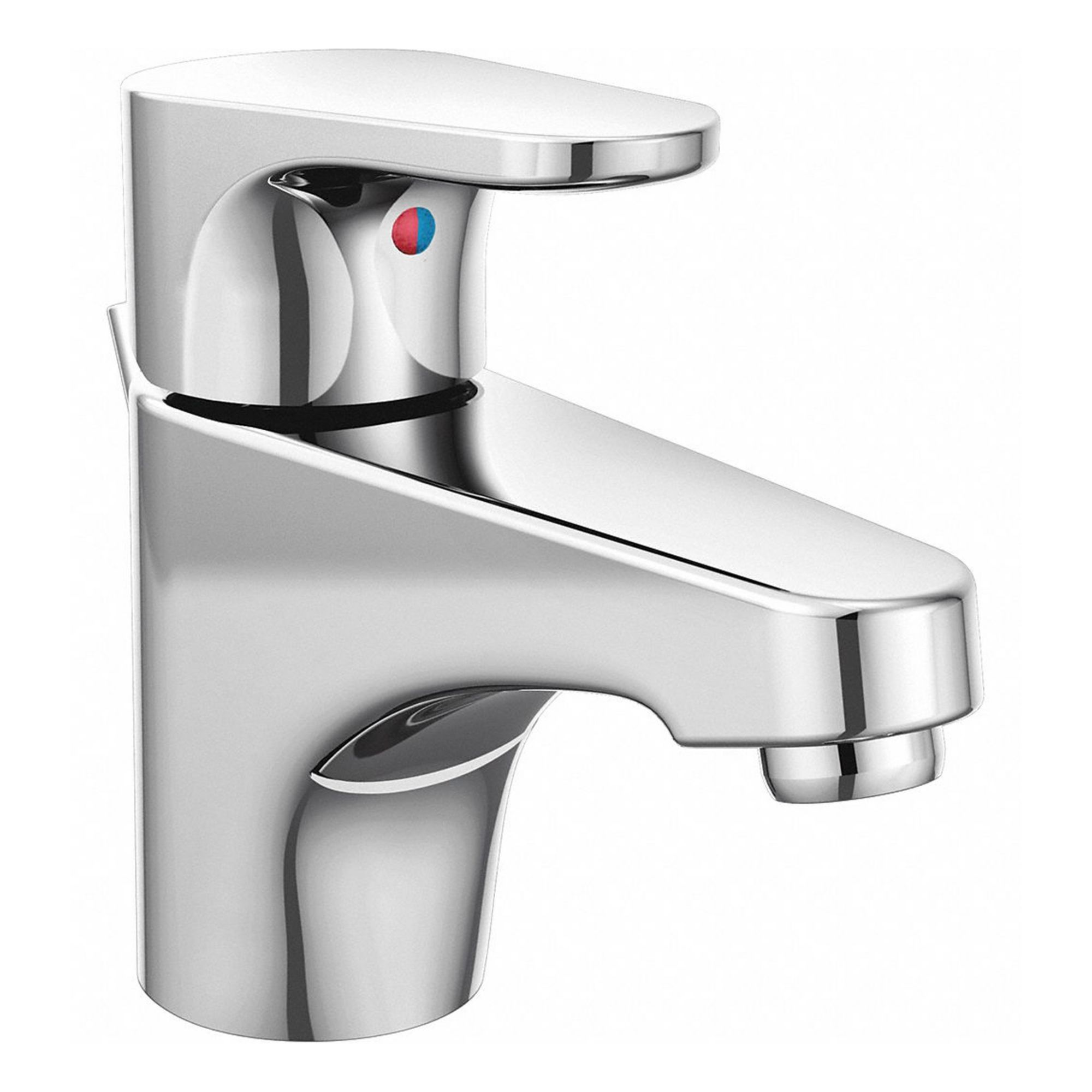 Straight Spout Bathroom Faucet: Edgestone, Brass, Chrome Finish, 1.2 gpm Flow Rate, Single-Post