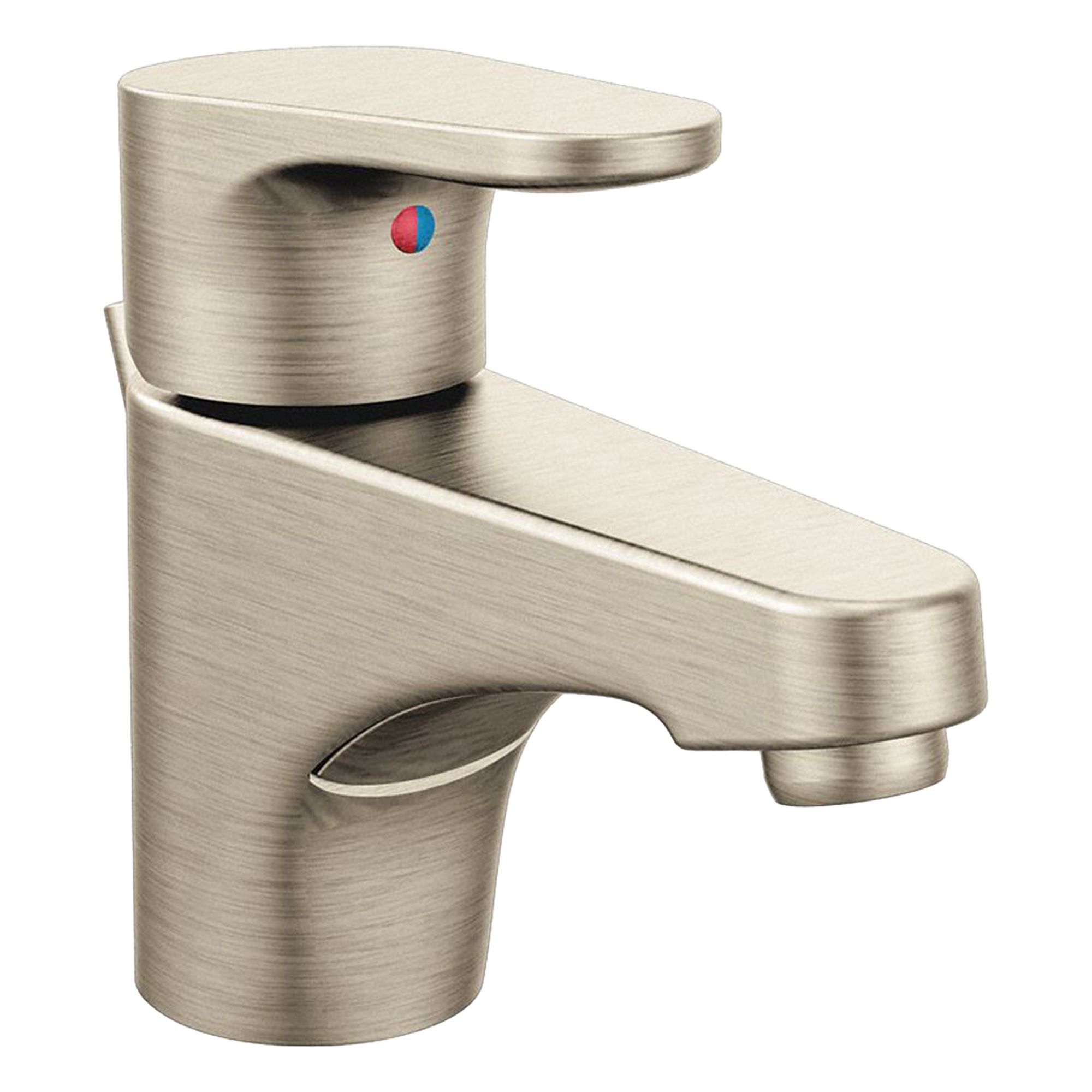 Straight Spout Bathroom Faucet: Edgestone, Brass, Brushed Nickel Finish, 1.2 gpm Flow Rate
