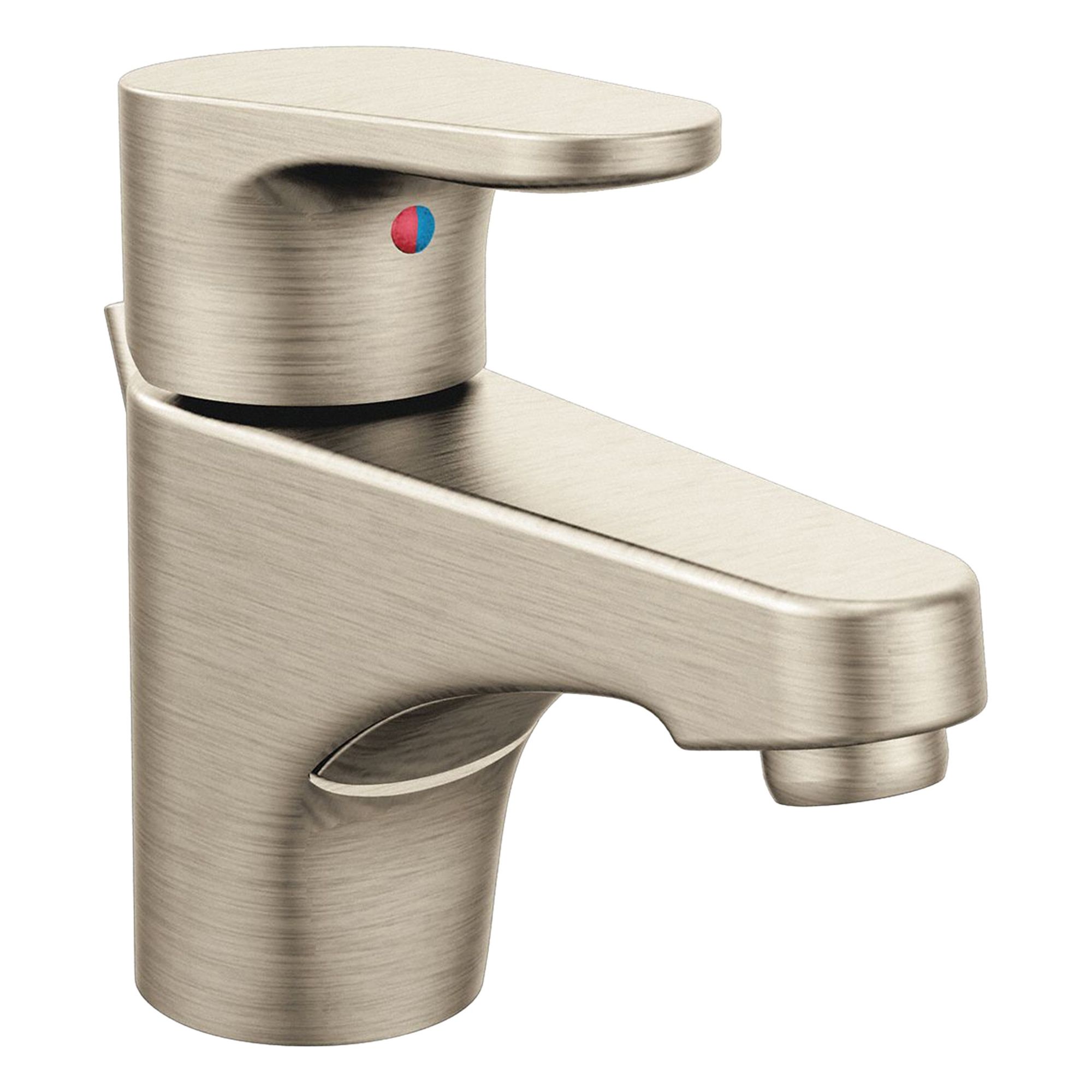 Straight Spout Bathroom Faucet: Edgestone, Brass, Brushed Nickel Finish, 1.2 gpm Flow Rate