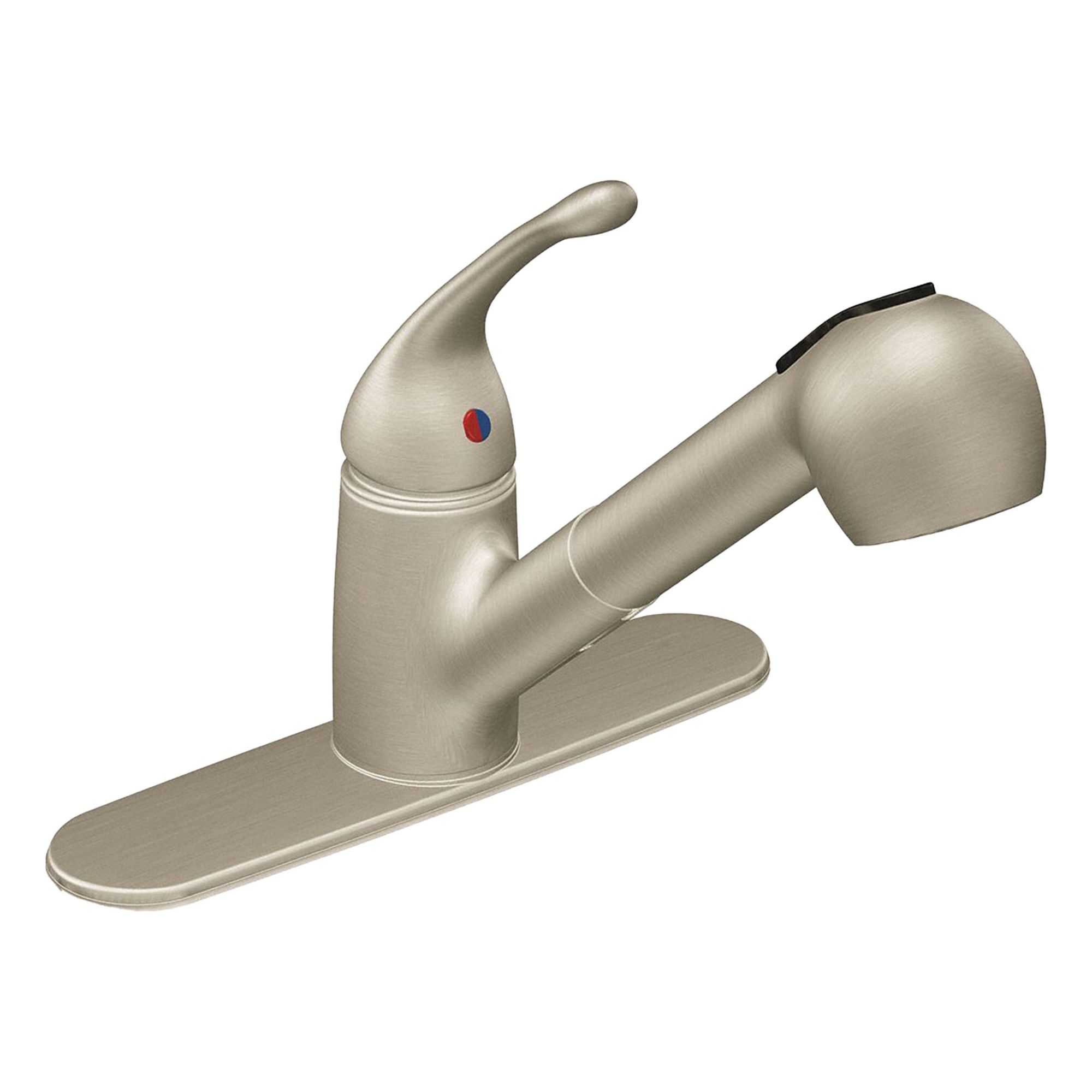 Pull Out Kitchen Faucet: Capstone, Brass, Single-Post, Deck, 1 Mounting Holes, 1.5 gpm Flow Rate