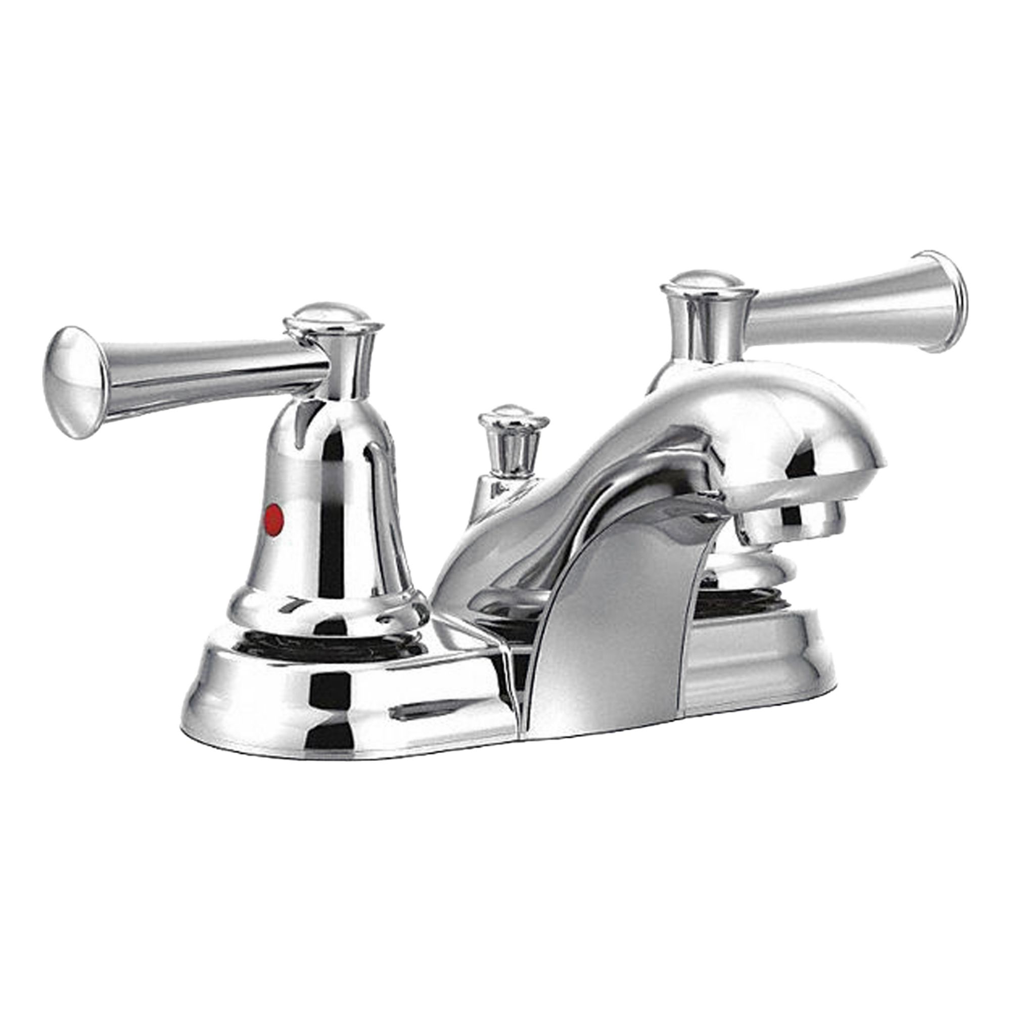 Low Arc Bathroom Faucet: Capstone, Brass, Chrome Finish, 1.2 gpm Flow Rate, Centerset, Arc