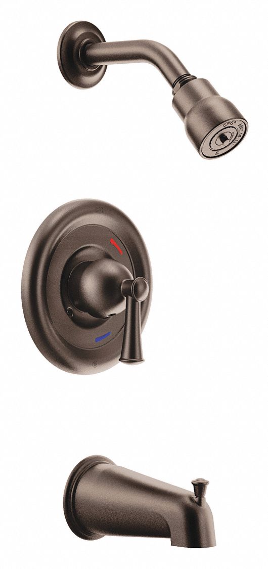 Tub and Shower Trim Kit: Capstone, 2.5 gpm Fixed Showerhead Flow Rate, Bronze, Single Function