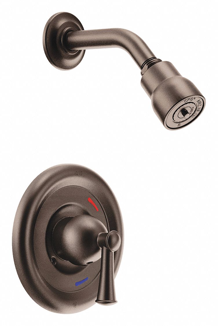 Shower Faucet: Capstone, 2.5 gpm Fixed Showerhead Flow Rate, Brass, Old World Bronze Finish