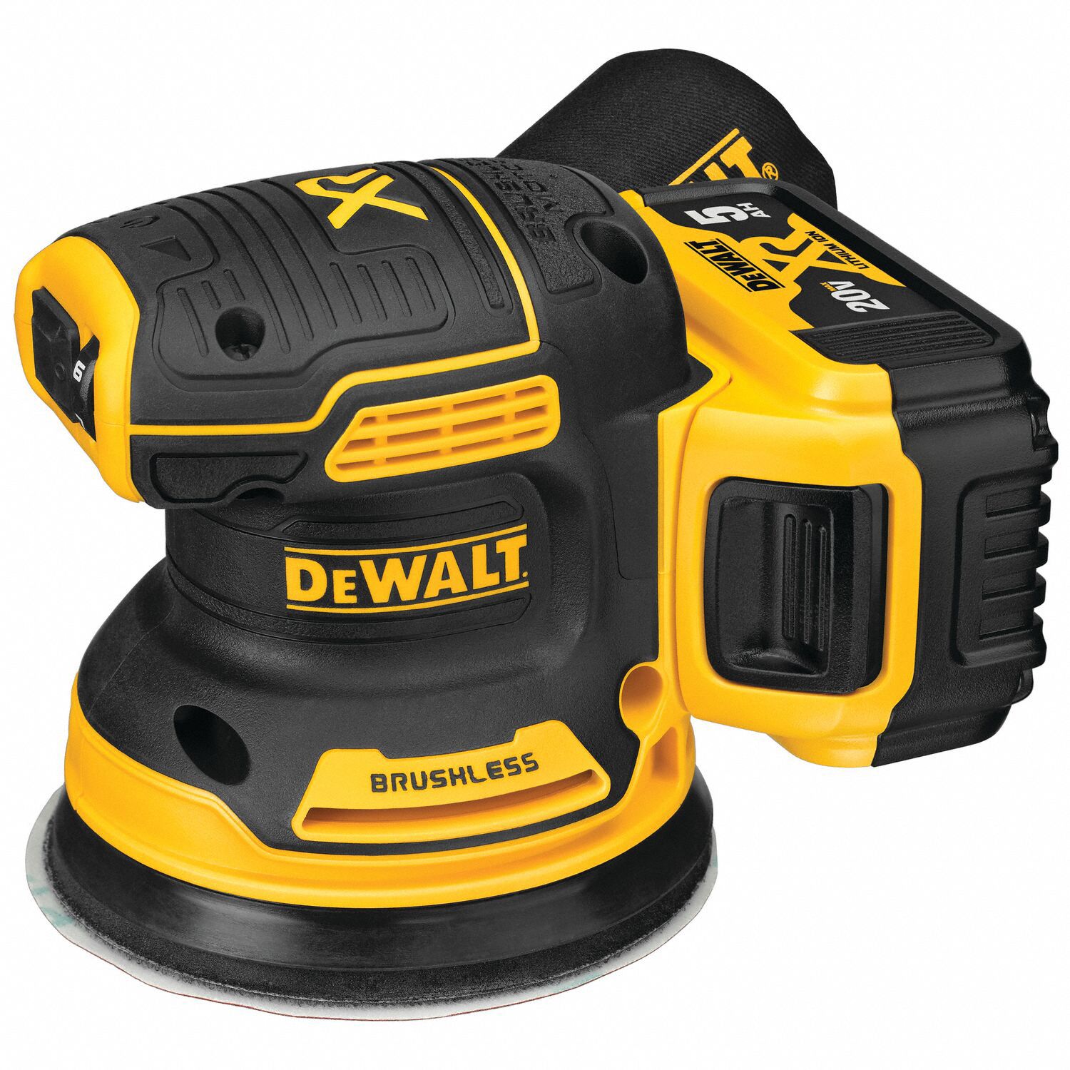 DEWALT Cordless Sander, 5" Size, 3/32" Orbit Dia. 492P08DCW210P1