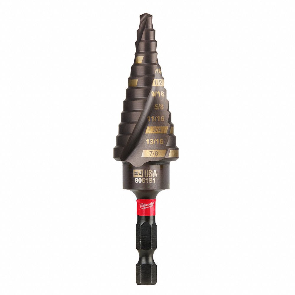 Step Drill Bit Set 1/8 to 7/8 Sz Range