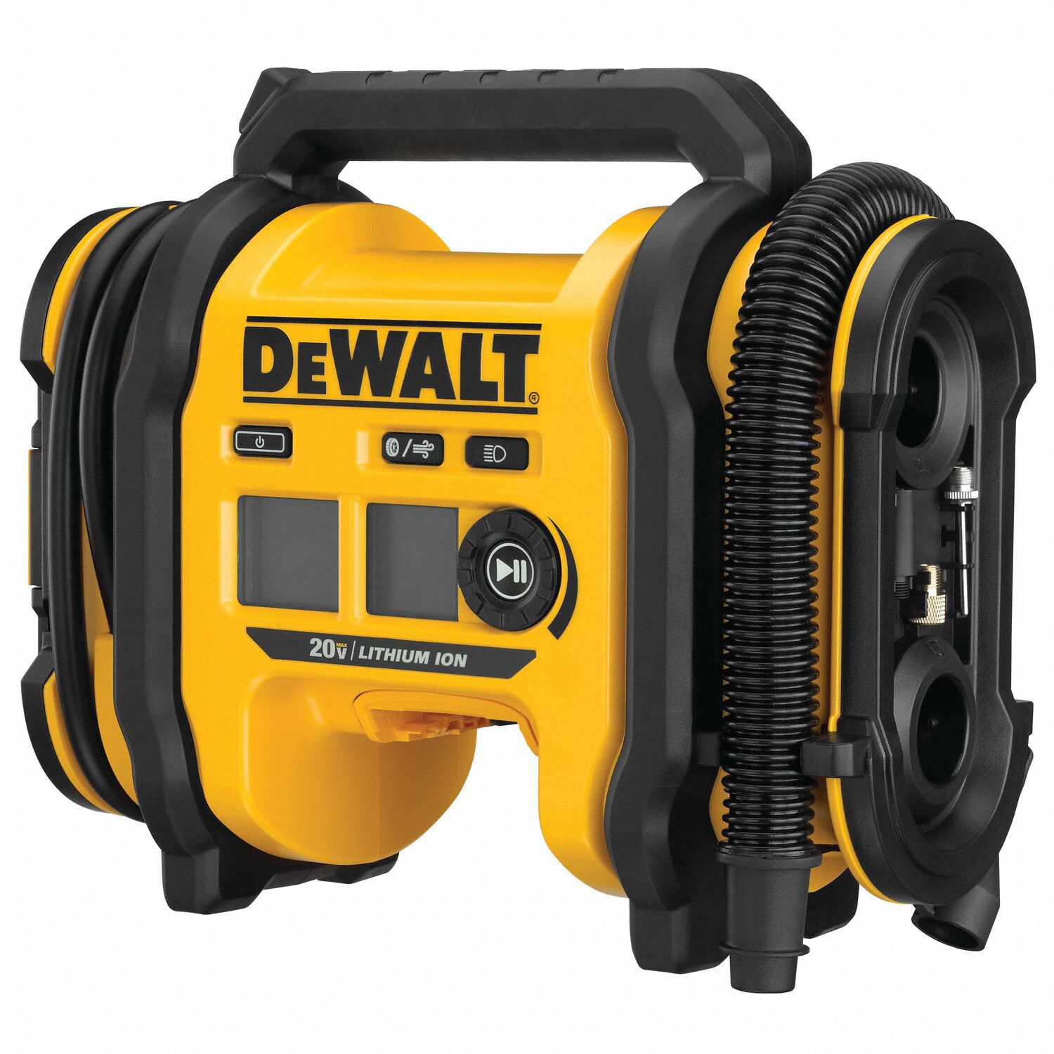 DEWALT Cordless Inflator 20V MAX, Bare Tool, 160 psi Max., 29 in Hose