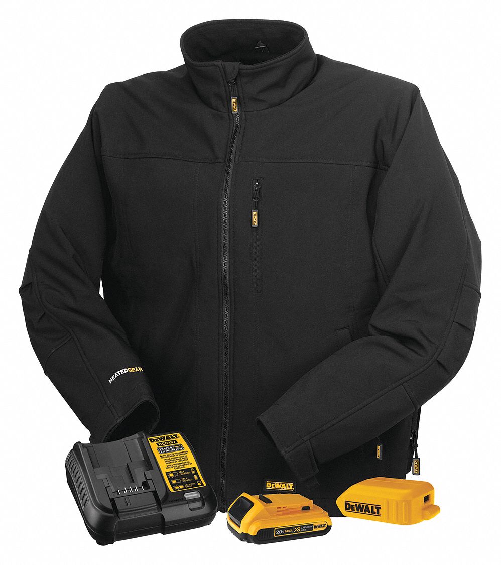 DEWALT Men's Black Heated Jacket, Size 3XL, Battery Included Yes 492U24DCHJ060ABD13X