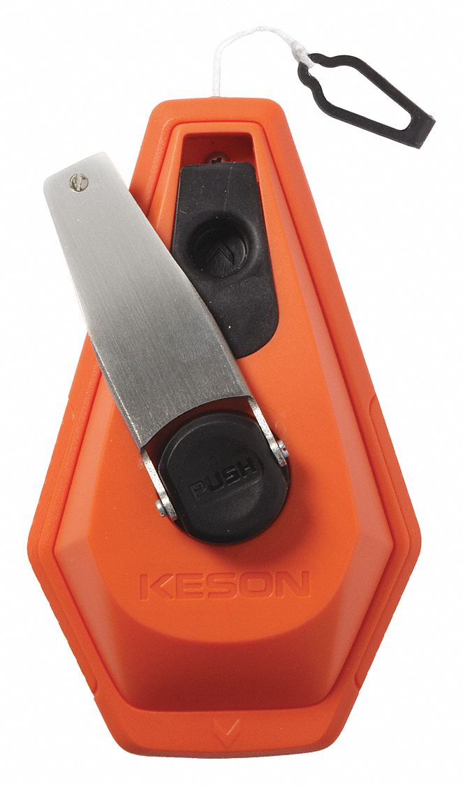 KESON Chalk Line Reel, 100 Ft. L, Orange - 492U64|K3X - Grainger