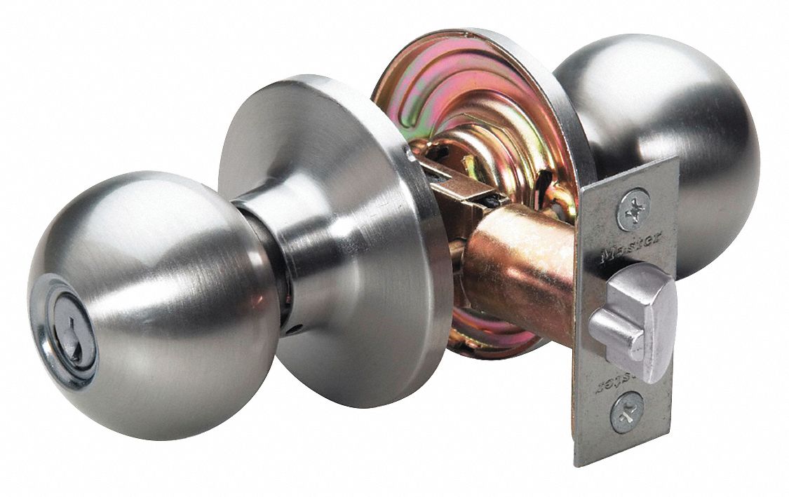 Door Lockset: Office Knob Locksets, Nickel