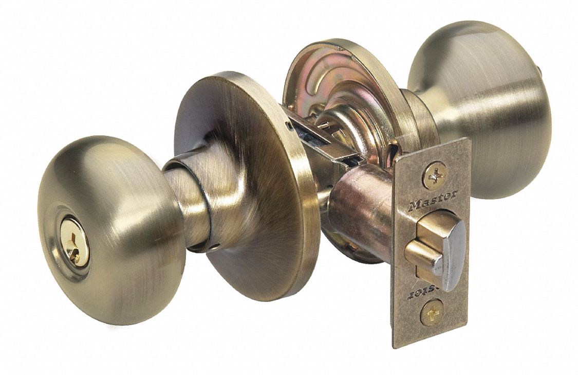 Door Lockset: Office Knob Locksets, Brass