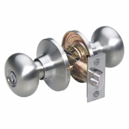 MASTER LOCK, Office Knob Locksets, Nickel, Door Lockset - 492U90 ...