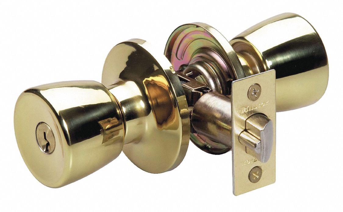 Door Lockset: Office Knob Locksets, Brass