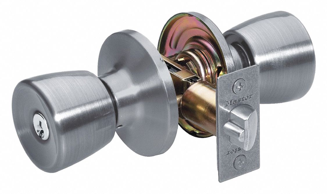 Door Lockset: Office Knob Locksets, Nickel
