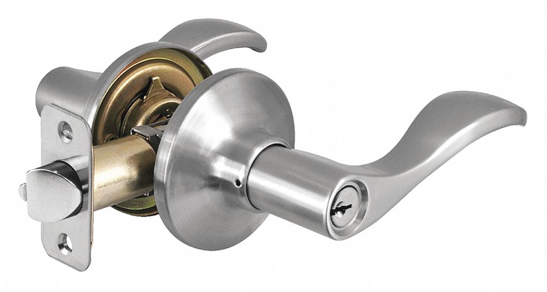 Door Lockset: Office Lever Locksets, Nickel